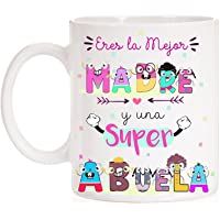 FUNNY CUP Taza Eres la Mejor Madre y una Super Abuela Taza Regalo para Madres o Abuelas día. Taza Divertida Muy Chula…
